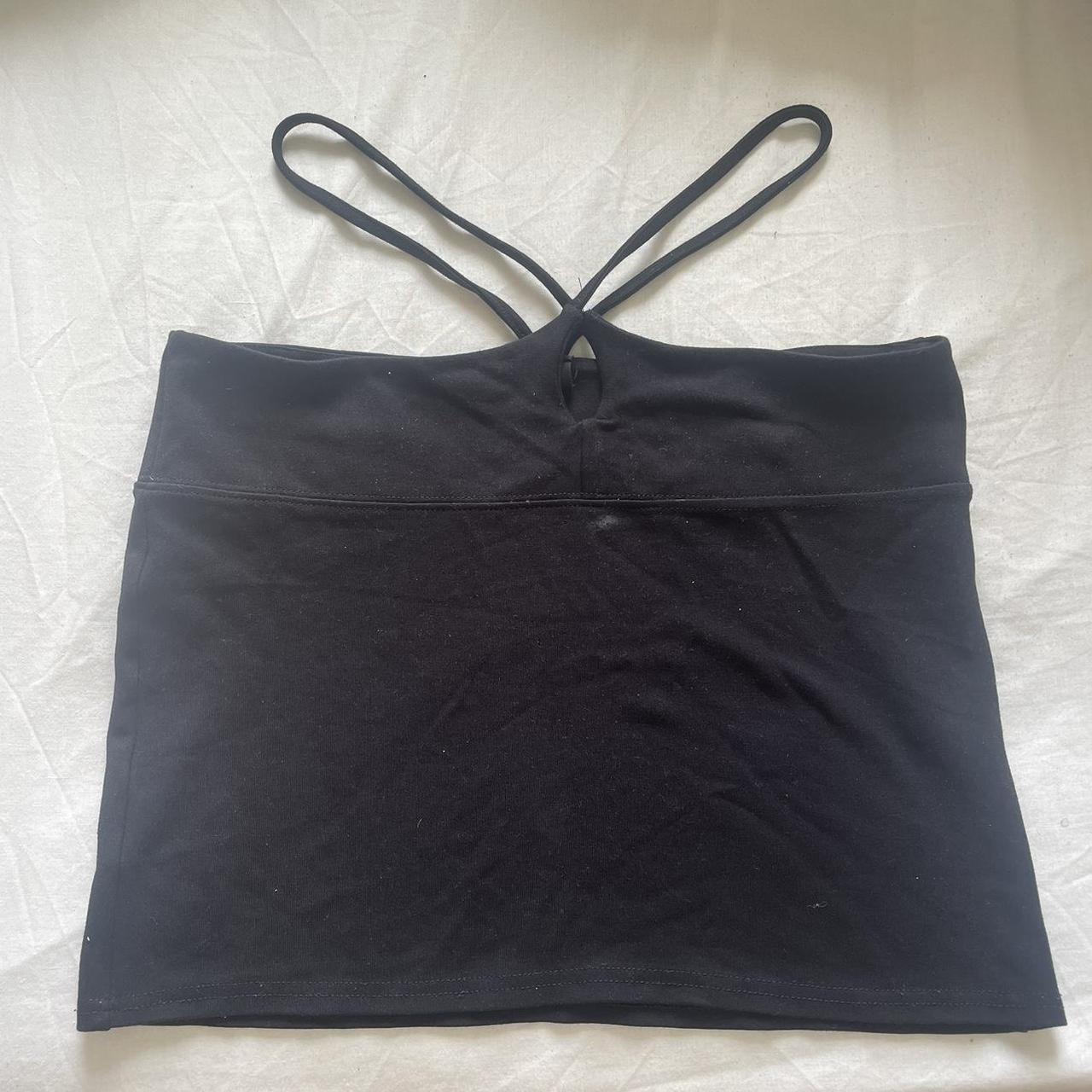 Urban Outfitters Black Tube Mini Skirt with Strings... - Depop