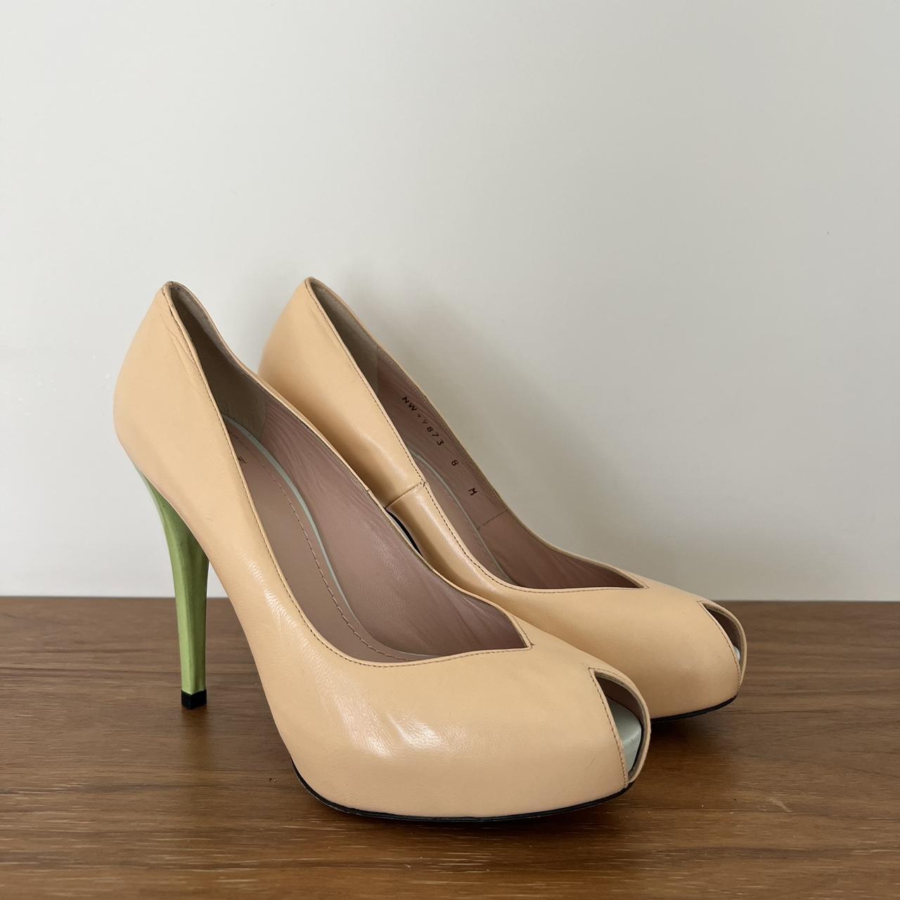 Cream peep toe on sale shoes