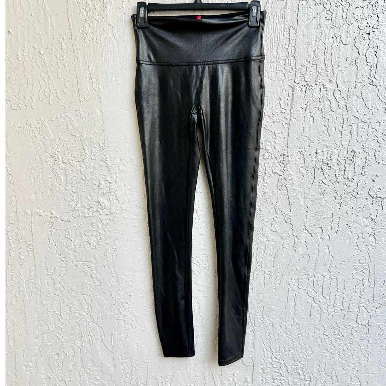 Spanx leggings by Sara Blakely faux leather high - Depop