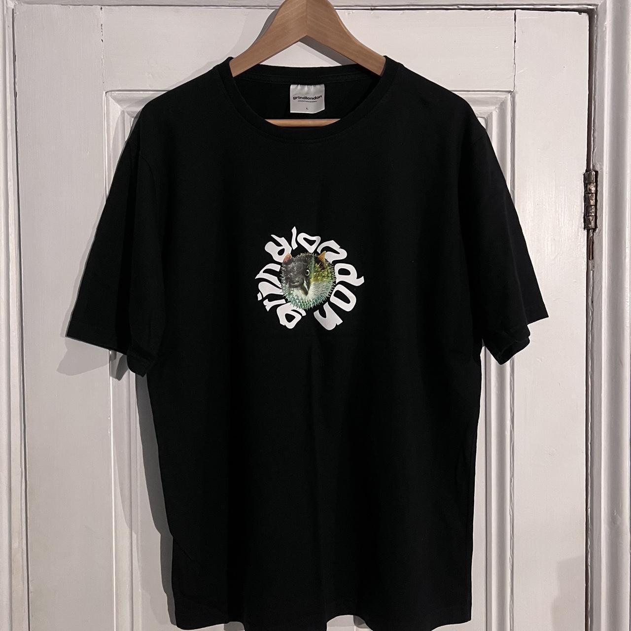 Black Grind London puffer fish tshirt. Great... - Depop