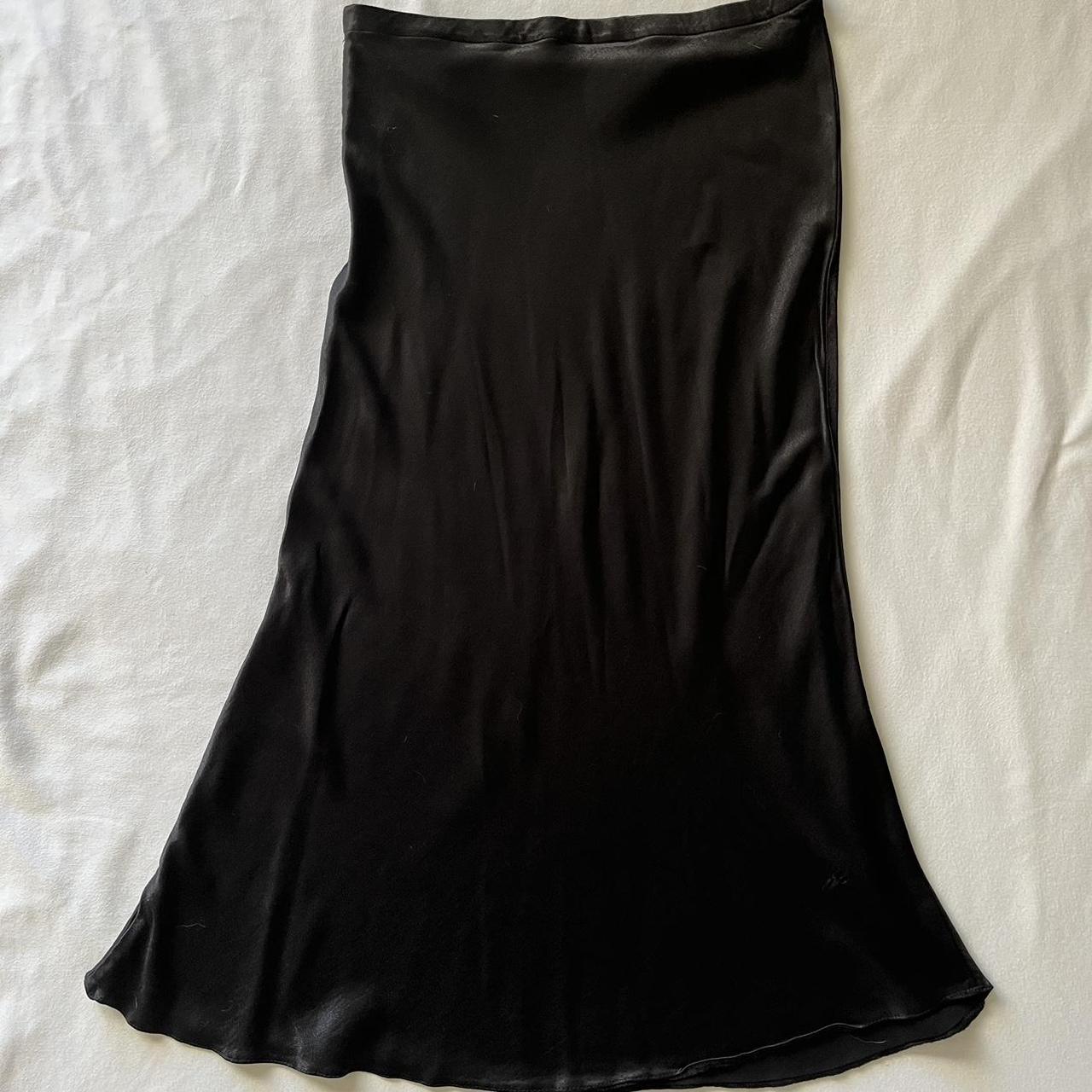 Black satin skirt 🖤 from Zara, in size medium. Skirt... - Depop