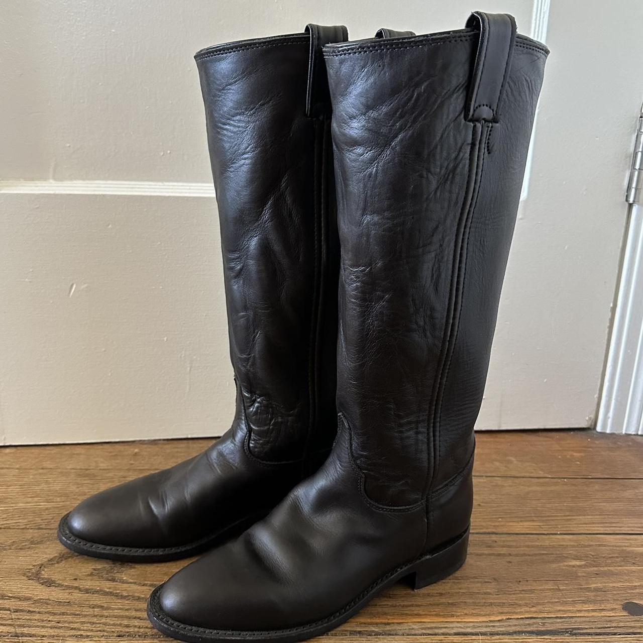 Original Chippewa Gale Tall Black Riding Boots.... - Depop