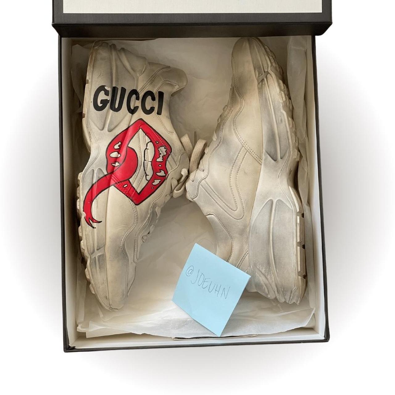 distressed gucci sneakers