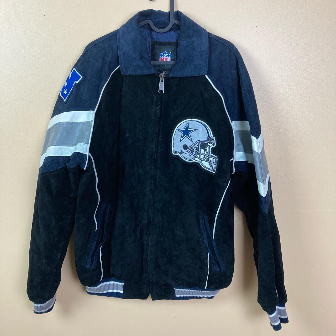 Vintage Dallas Cowboys Leather Jacket Fits Like L - Depop