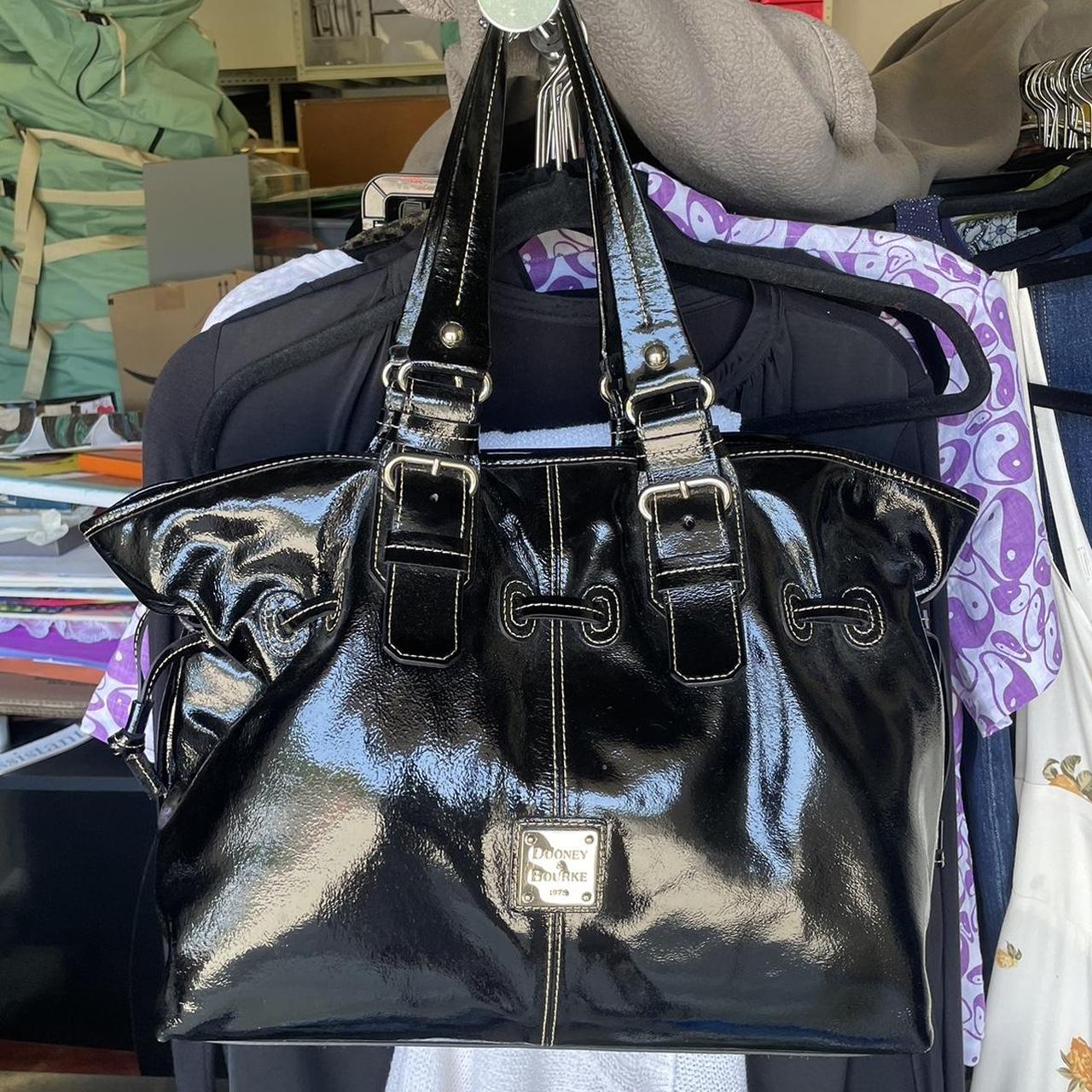 Selling Dooney & Bourke Gray Patent Leather Tote