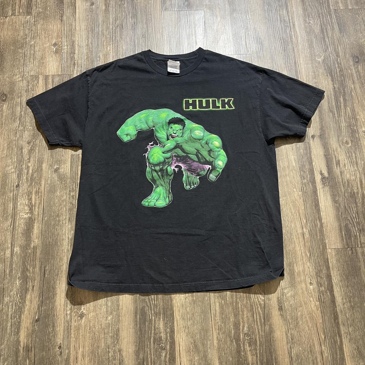 Vintage Marvel The Incredible Hulk Black T-Shirt... - Depop