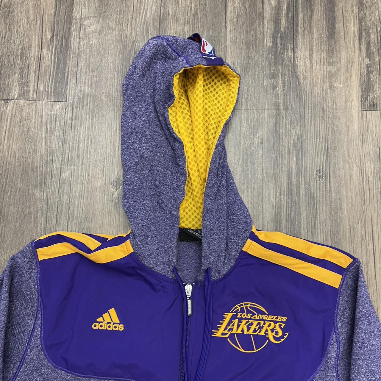 PURPLE ADIDAS LOS ANGELES LAKERS HOODIE — • Size not - Depop