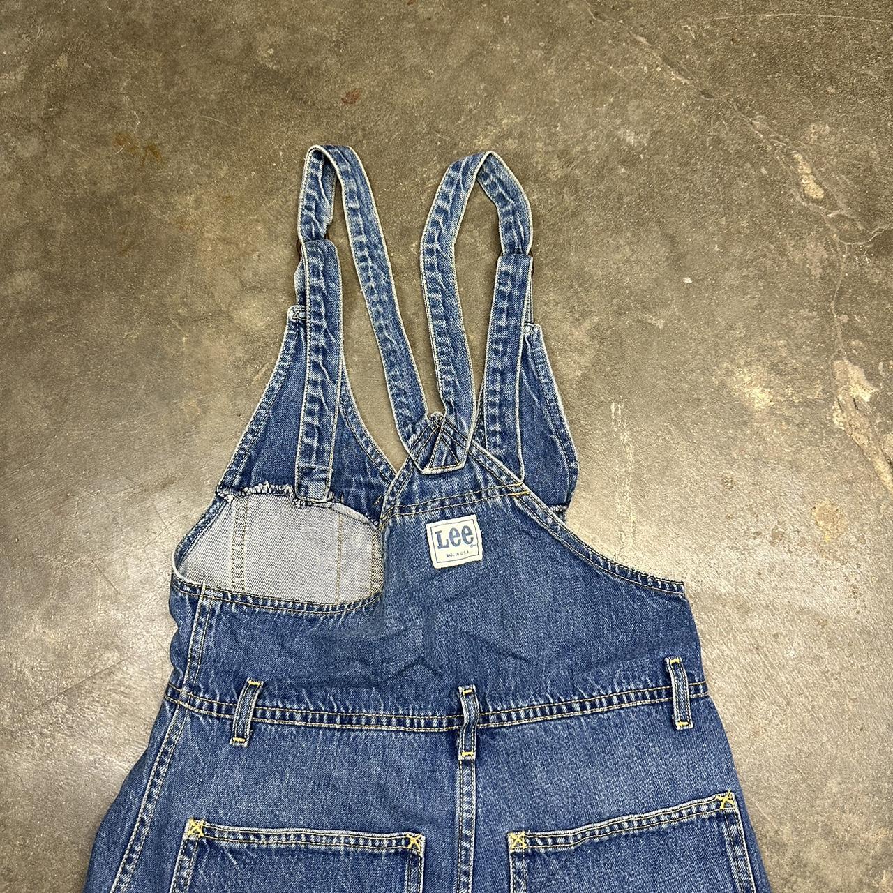 Vintage LEE Denim USA Made Bibs Overalls 80s Women's... - Depop