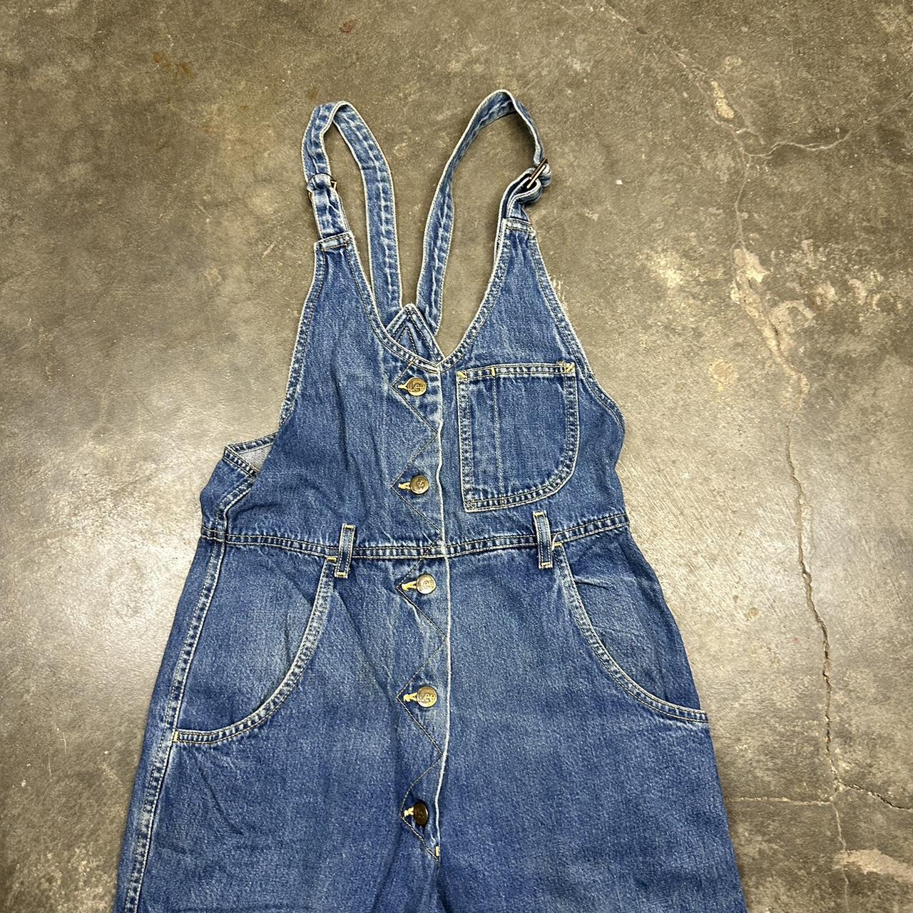 Vintage LEE Denim USA Made Bibs Overalls 80s Women's... - Depop