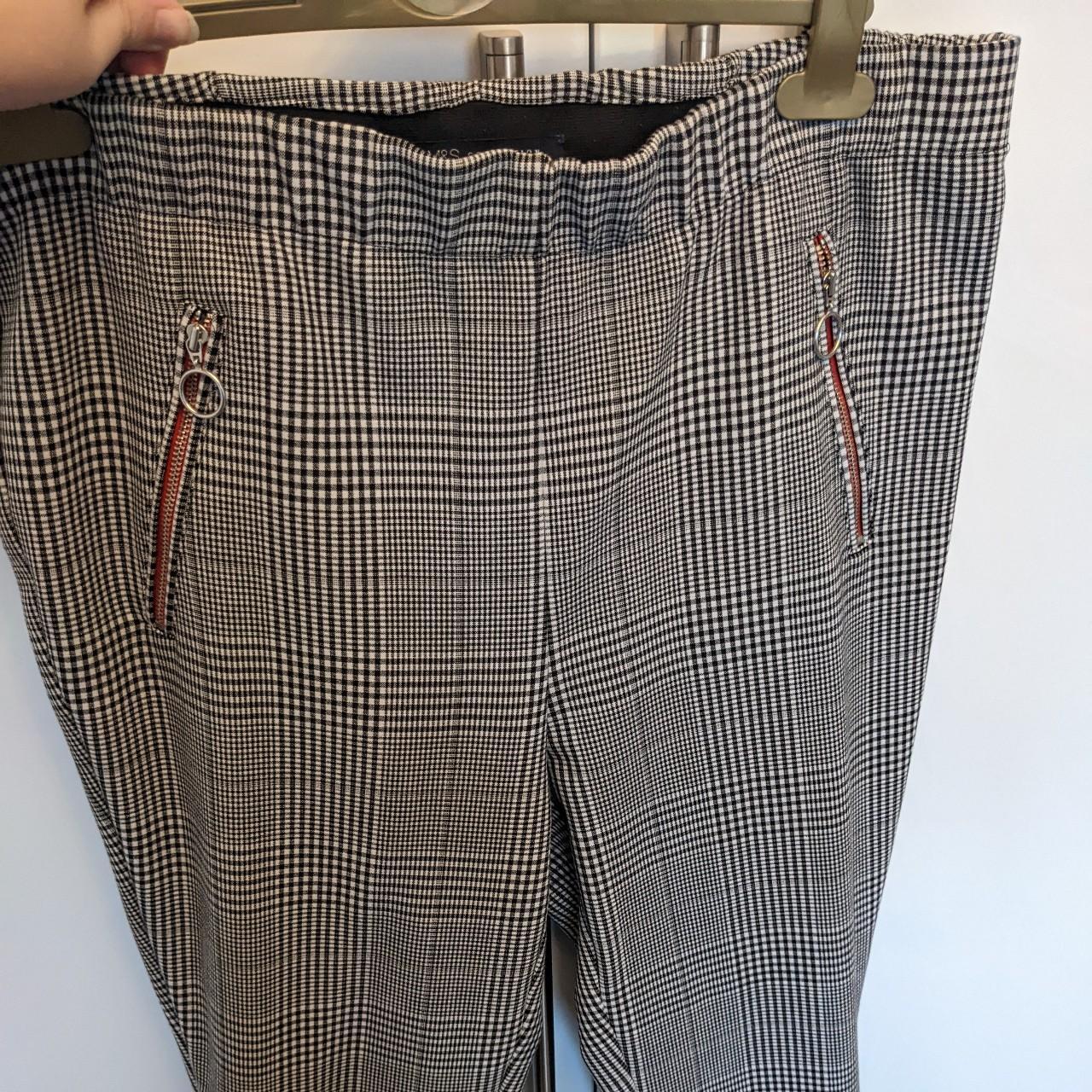 M&S Collection check pants. These pants have an... - Depop