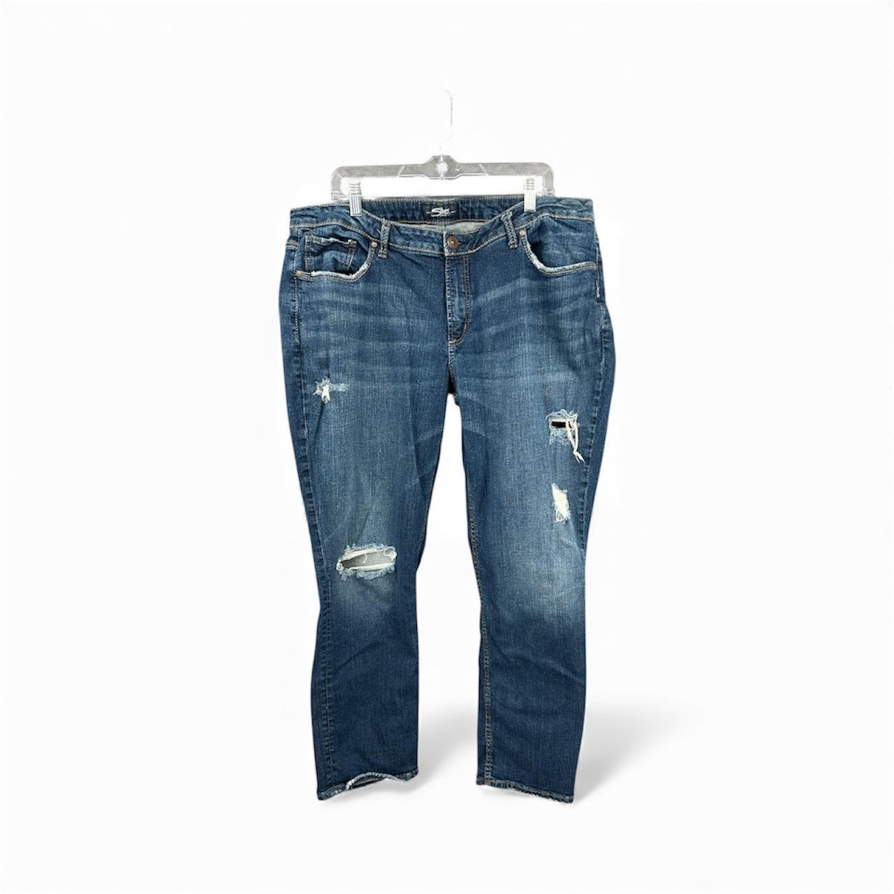 Silver Jeans Co. Women's Distressed Jeans - Blue … - image 1