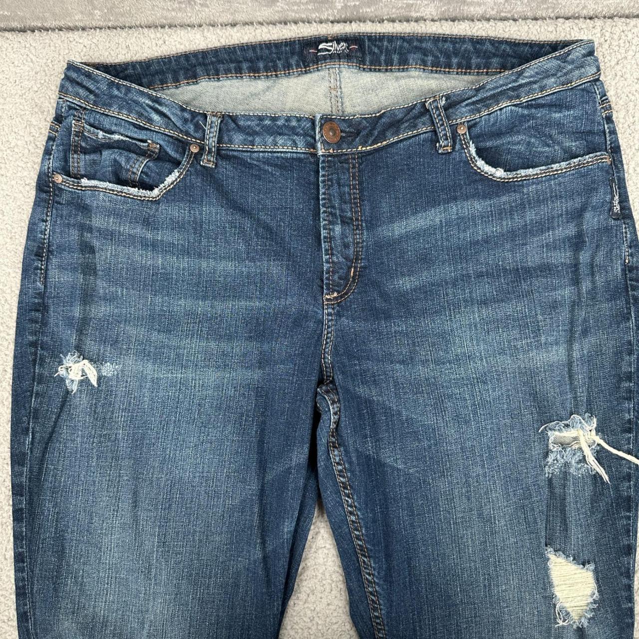 Silver Jeans Co. Women's Distressed Jeans - Blue … - image 2