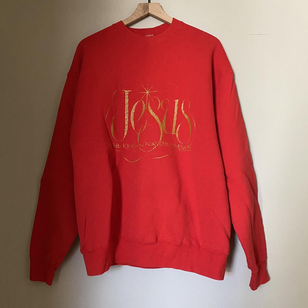 Hot Topic Men's Red and Gold Sweatshirt