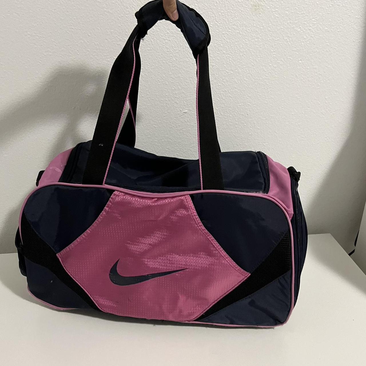pink and black nike duffel bag