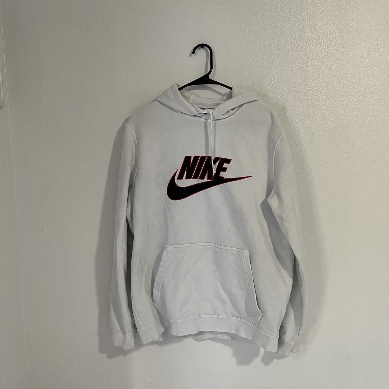mens all white nike hoodie