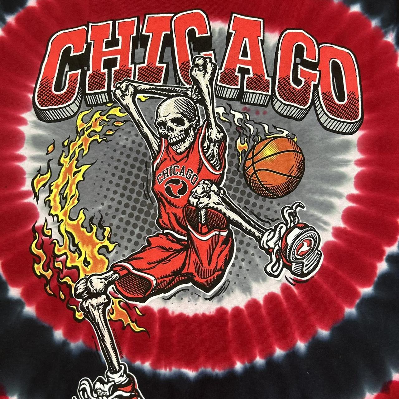 Grateful Dead Chicago Bulls Dunker Basketball Liquid Blue Tie Dye