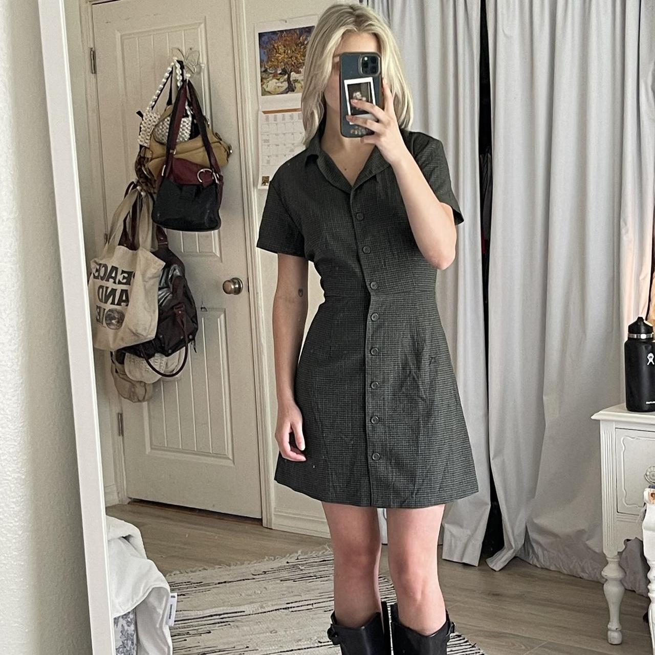 Brandy Melville Women's Green Dress Depop