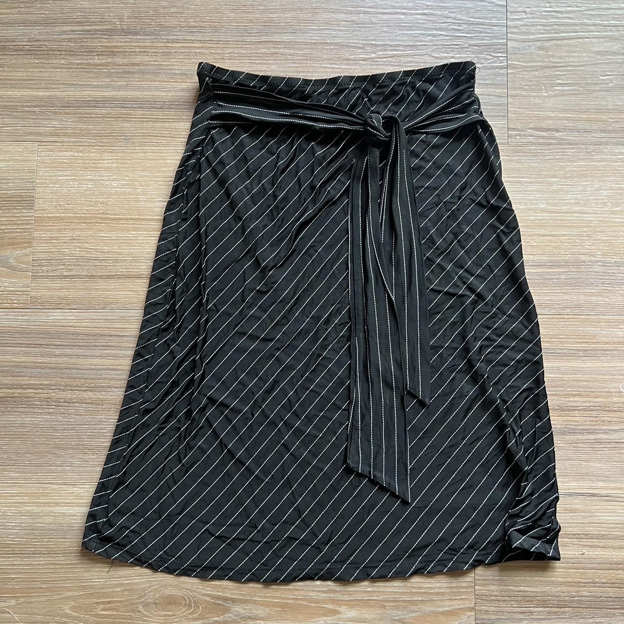 Vintage 90s y2k pinstripe skirt. Brand is ‘Poetry’.... - Depop