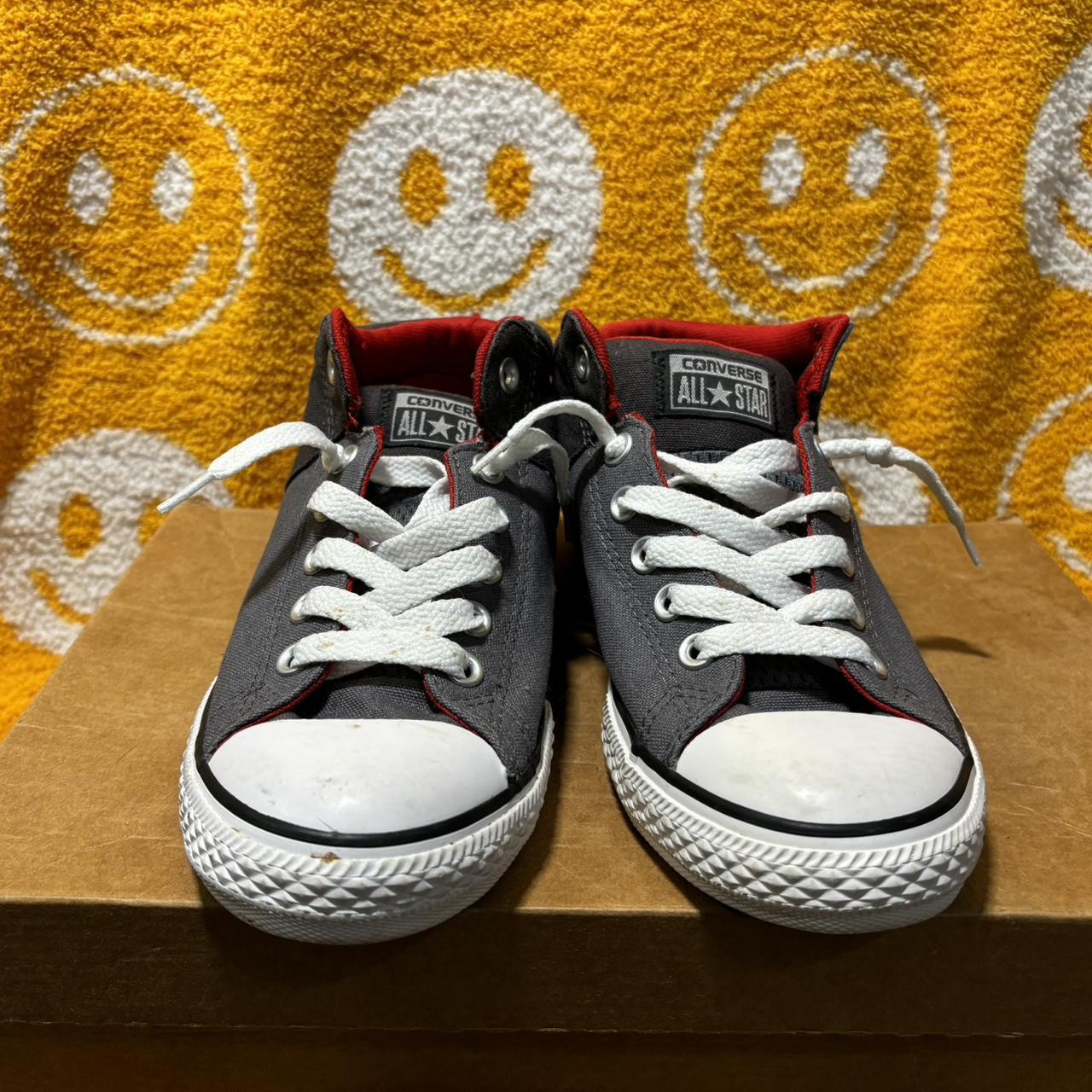 gray and red all star converse 5.5Y vintage