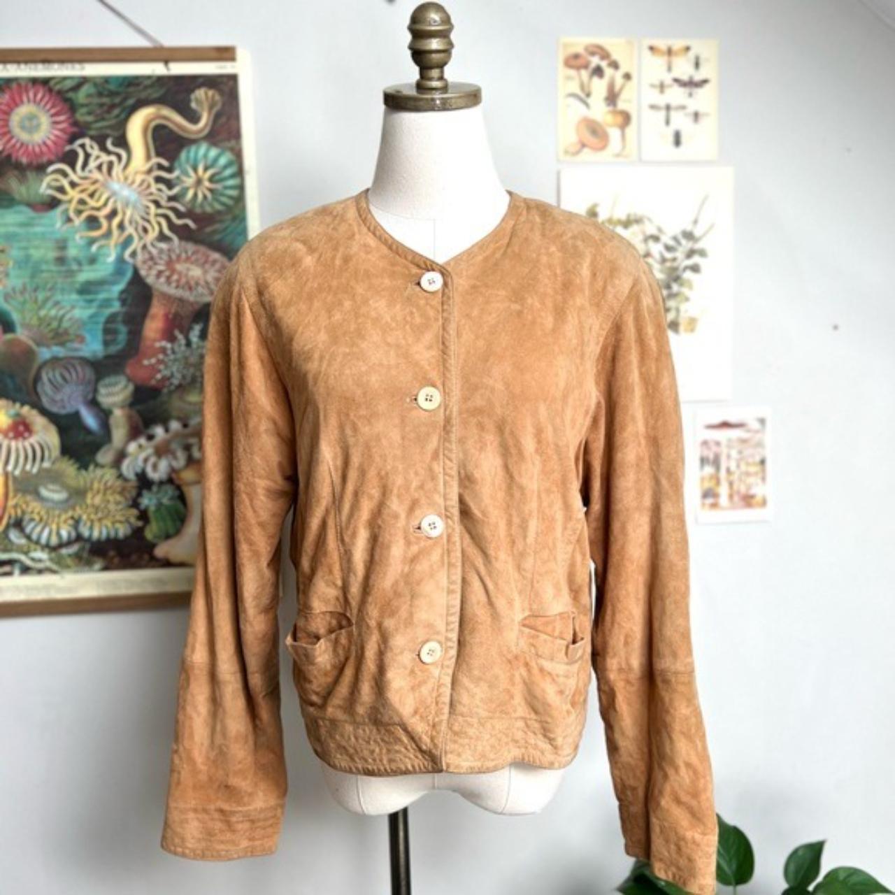 1980s Suede Etienne Aigner Vintage Tan Jacket size Depop