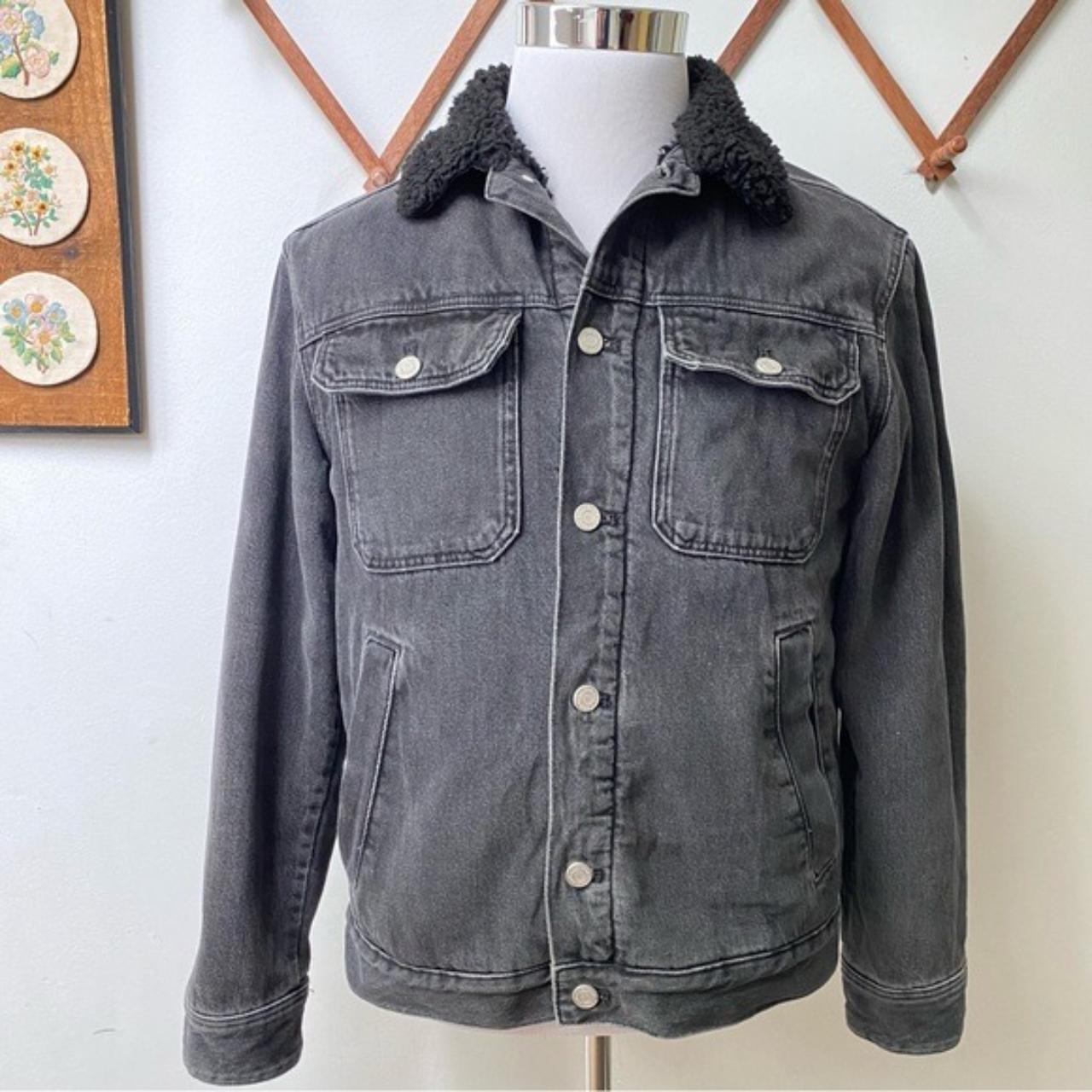 Sherpa denim 2024 jacket h&m