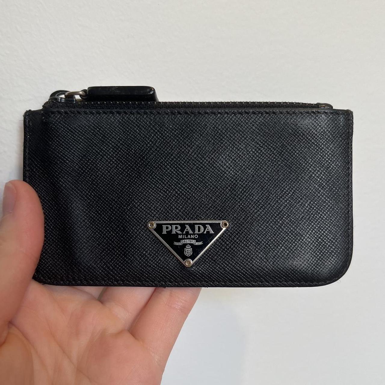 Prada keychain wallet best sale