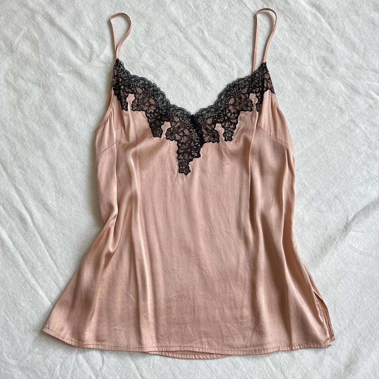 Pink silk Agent Provocateur cami Size 3 Excellent... - Depop