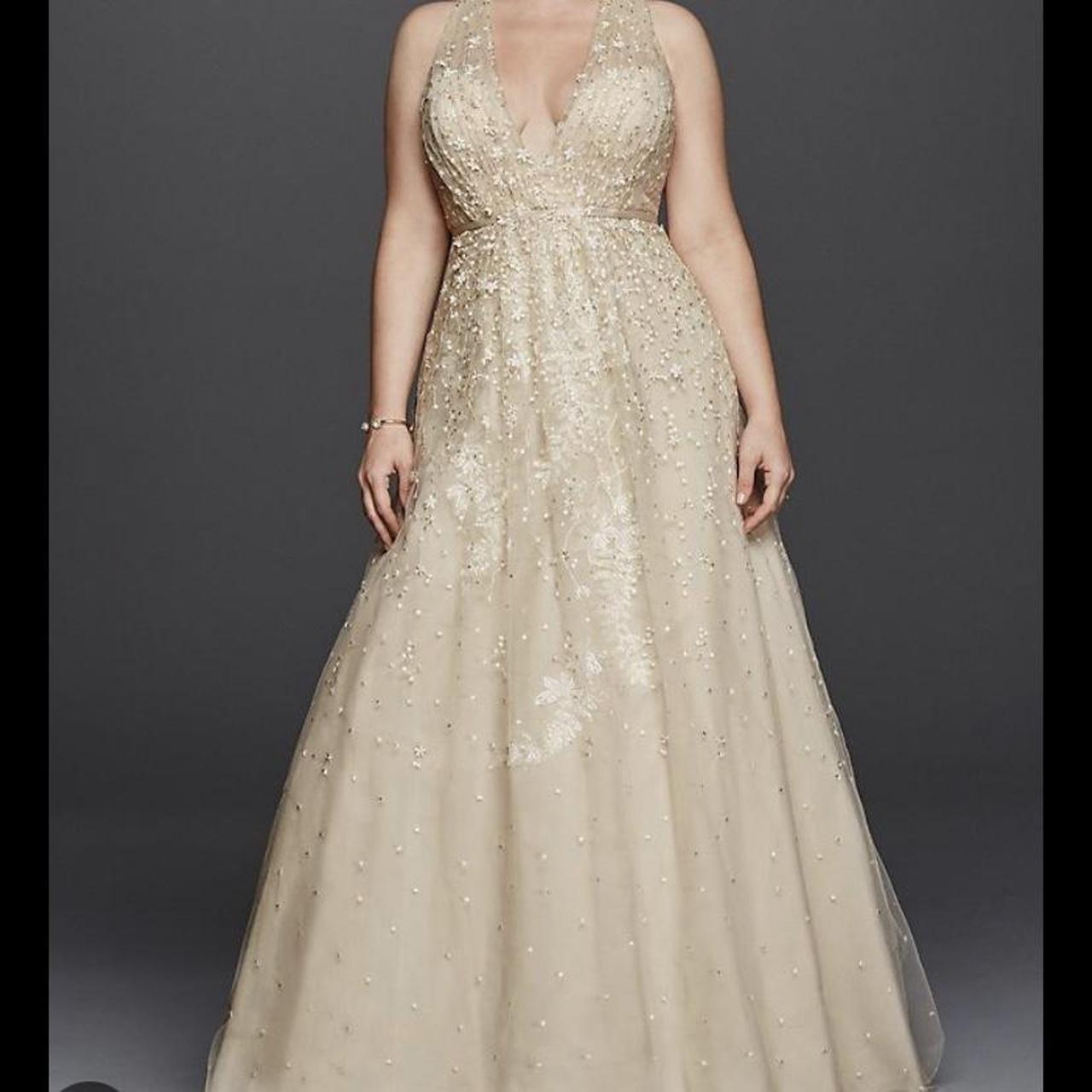 Beautiful champagne gold wedding dress Could also Depop