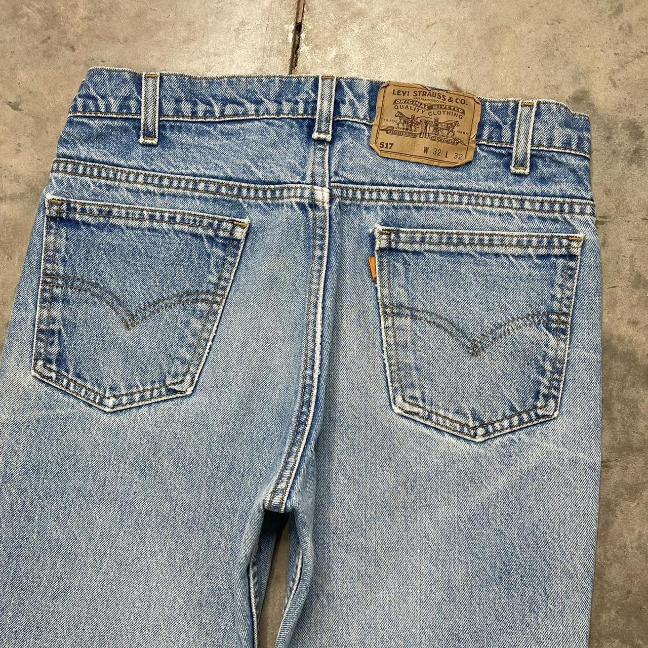 Vintage Levis 517 Jeans Orange Tab Flared Bootcut... - Depop