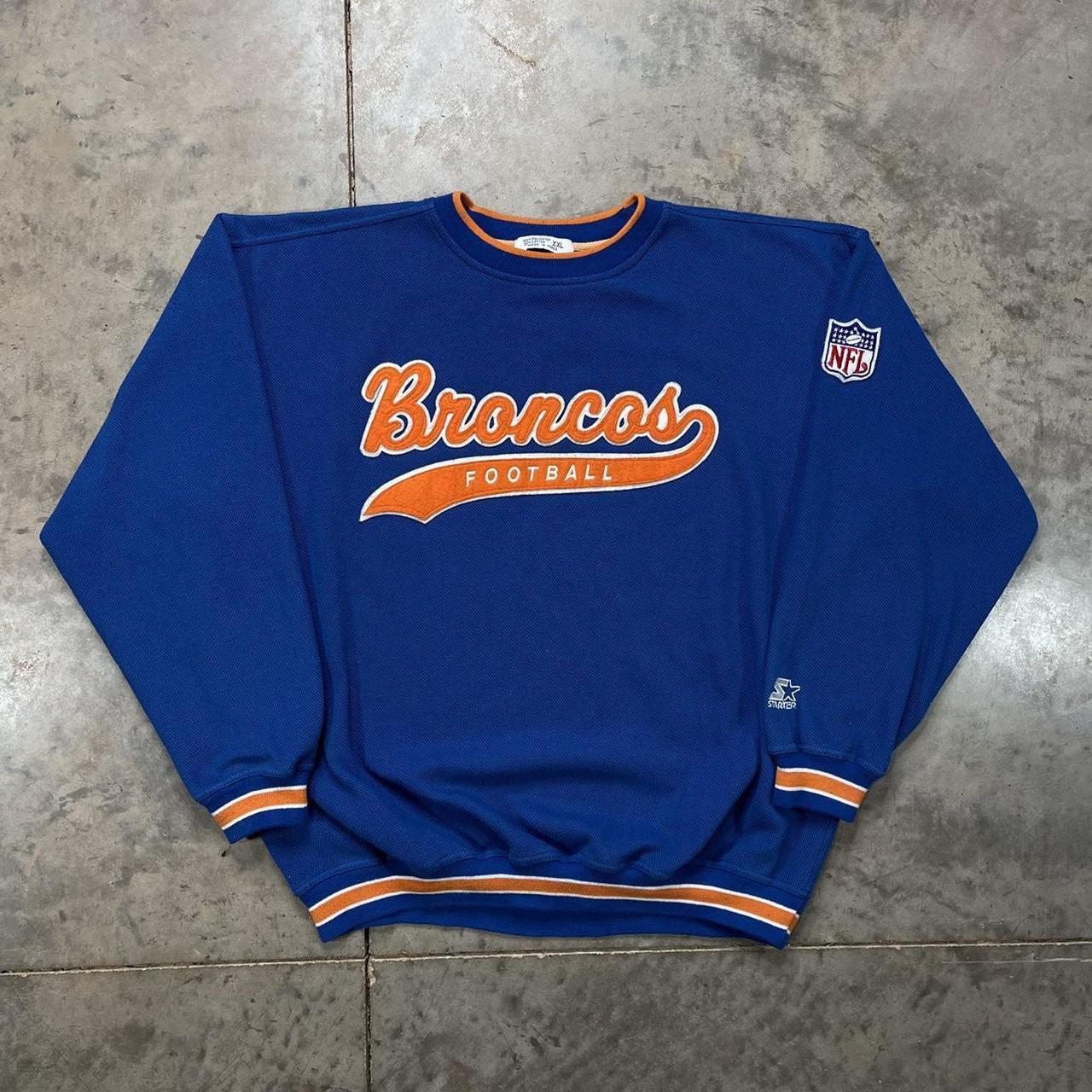 Denver Broncos Sweatshirt Men Large NFL Football Pullover Starter Vintage  90s