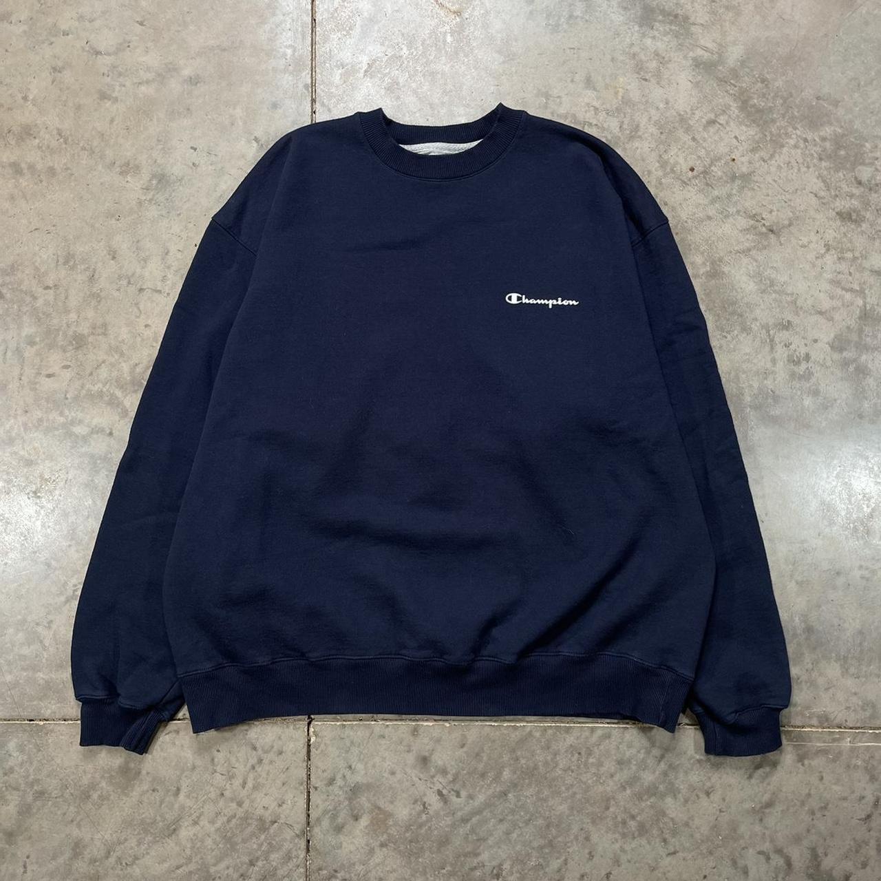 Champion Men's Navy Sweatshirt | Depop