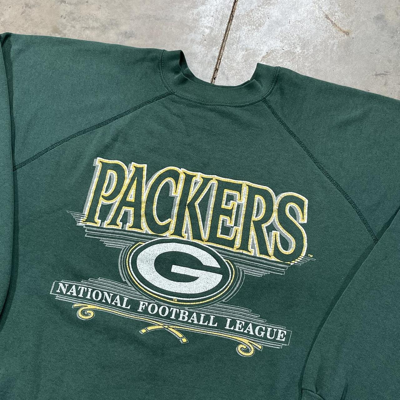 Vintage green bay packers reworked sweater! Cropped - Depop