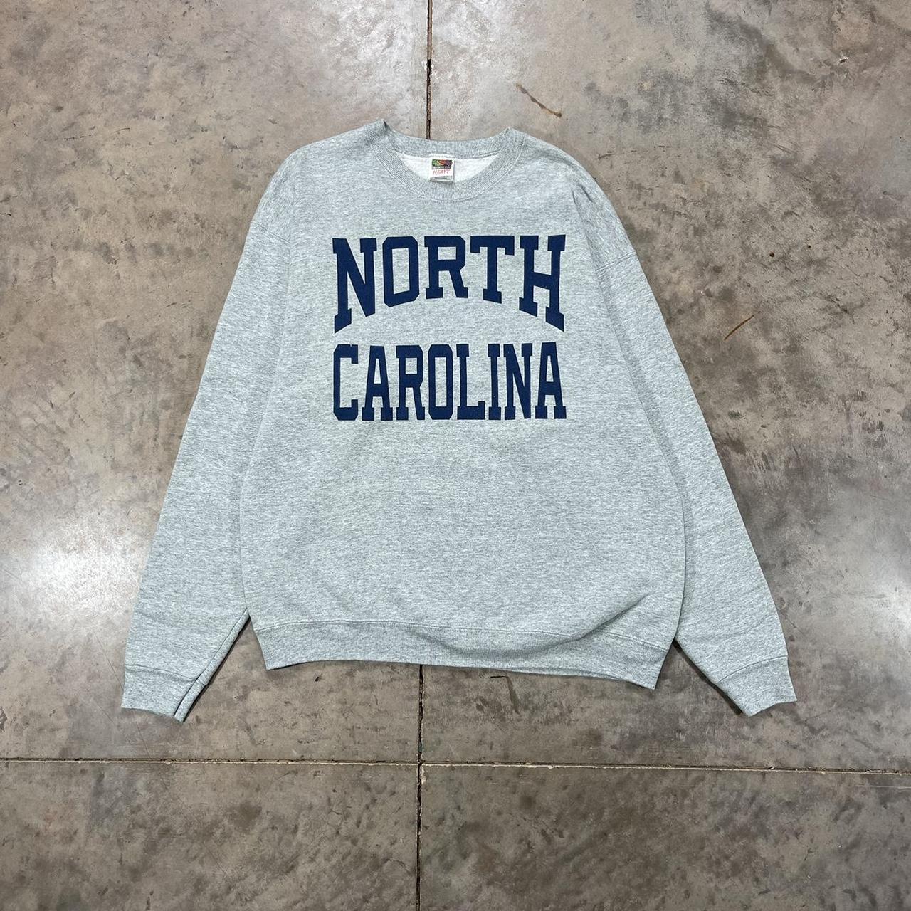 Vintage North Carolina Crewneck Sweatshirt Tar Heels Depop