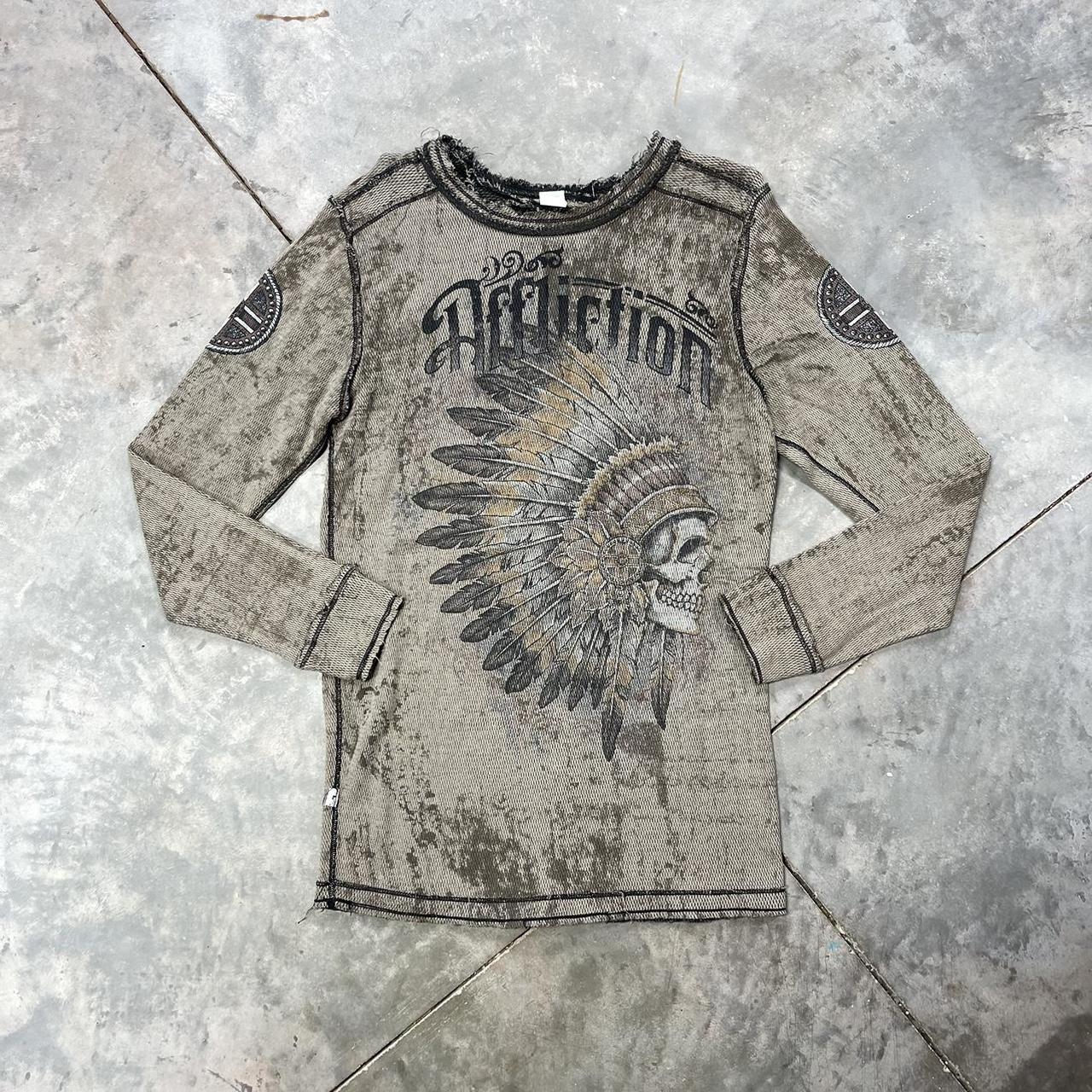 Affliction Thermal Reversible Top Size offers Large