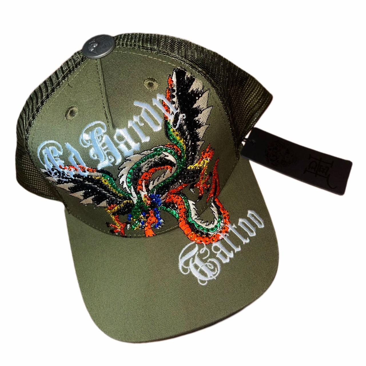 RARE ARMY ARMY GREEN ED HARDY BEDAZZLED RHINESTONE...