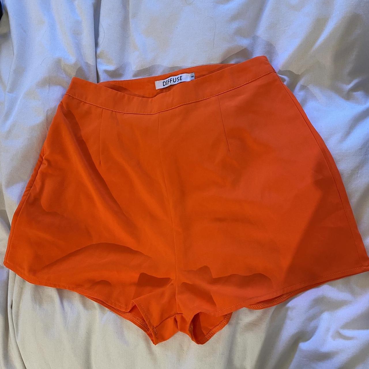 Bright Orange shorts Never worn Excellent condition... - Depop