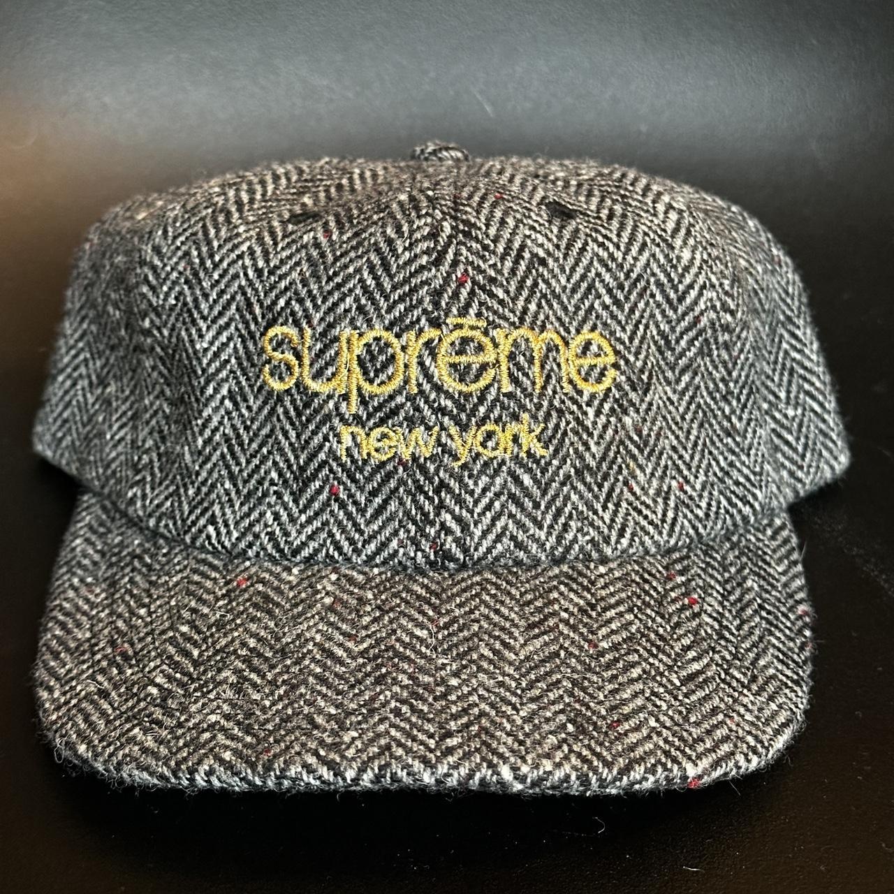 Supreme Classic Logo Wool Herringbone 6-Panel Hat... - Depop