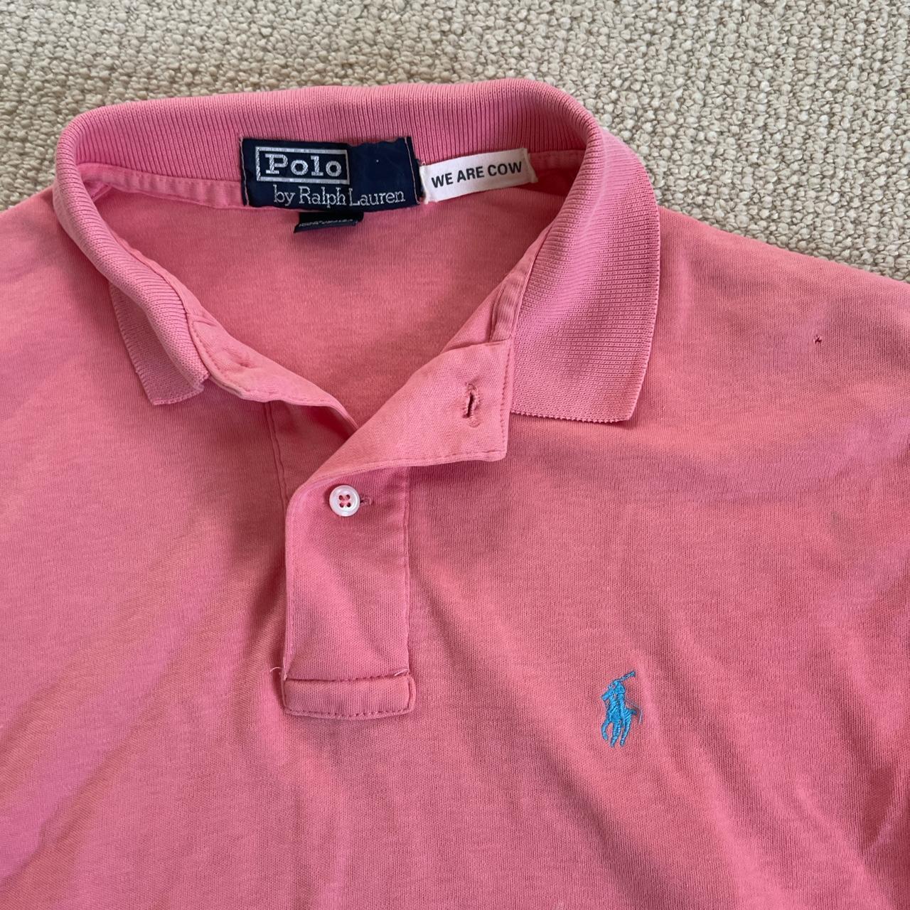 Polo Ralph Lauren Women's Pink and Blue Polo-shirts | Depop