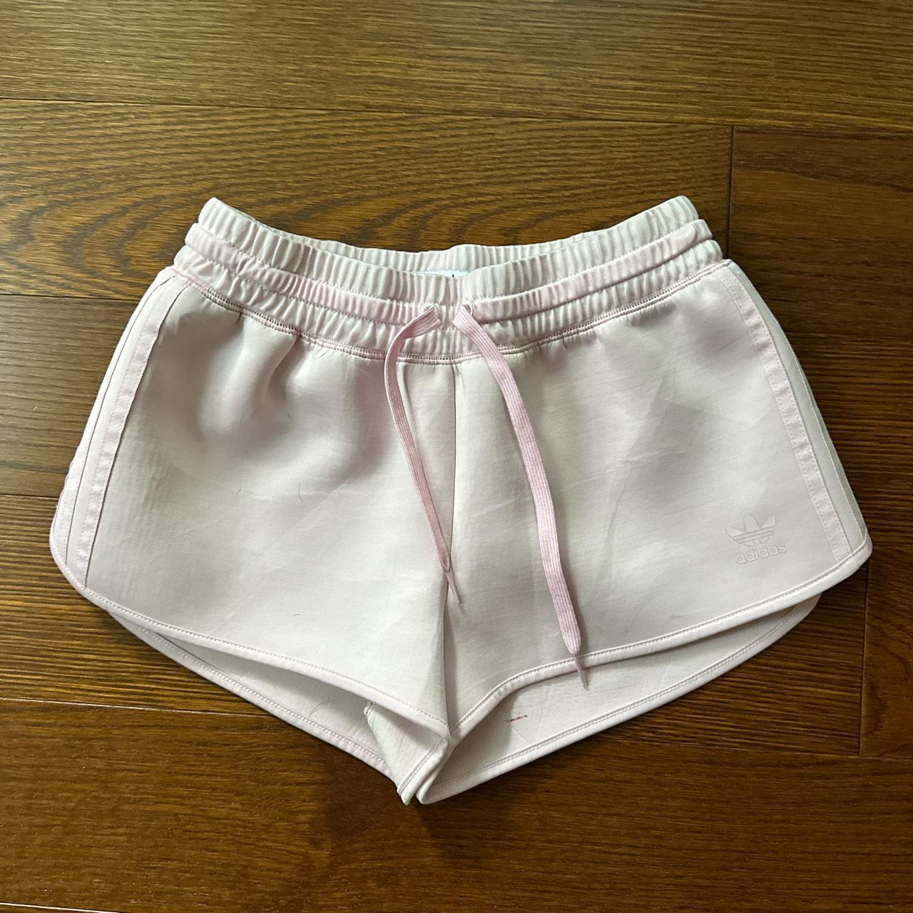 Baby pink best sale adidas shorts