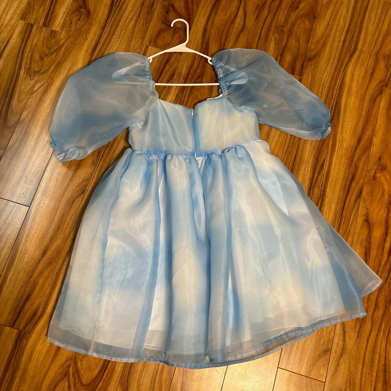 Blue cloud babydoll Selkie dress DUPE. Purchased... - Depop