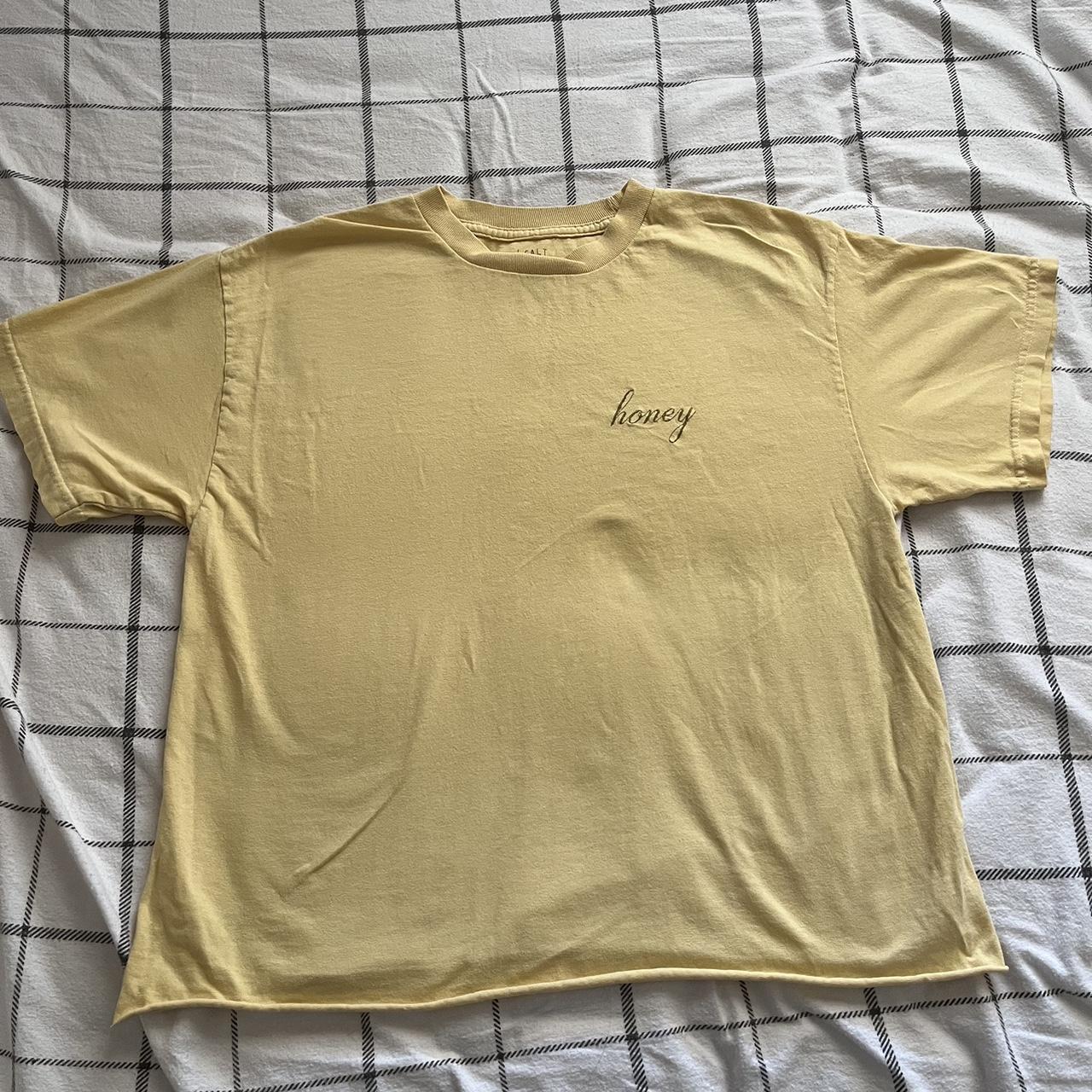 brandy melville yellow honey shirt