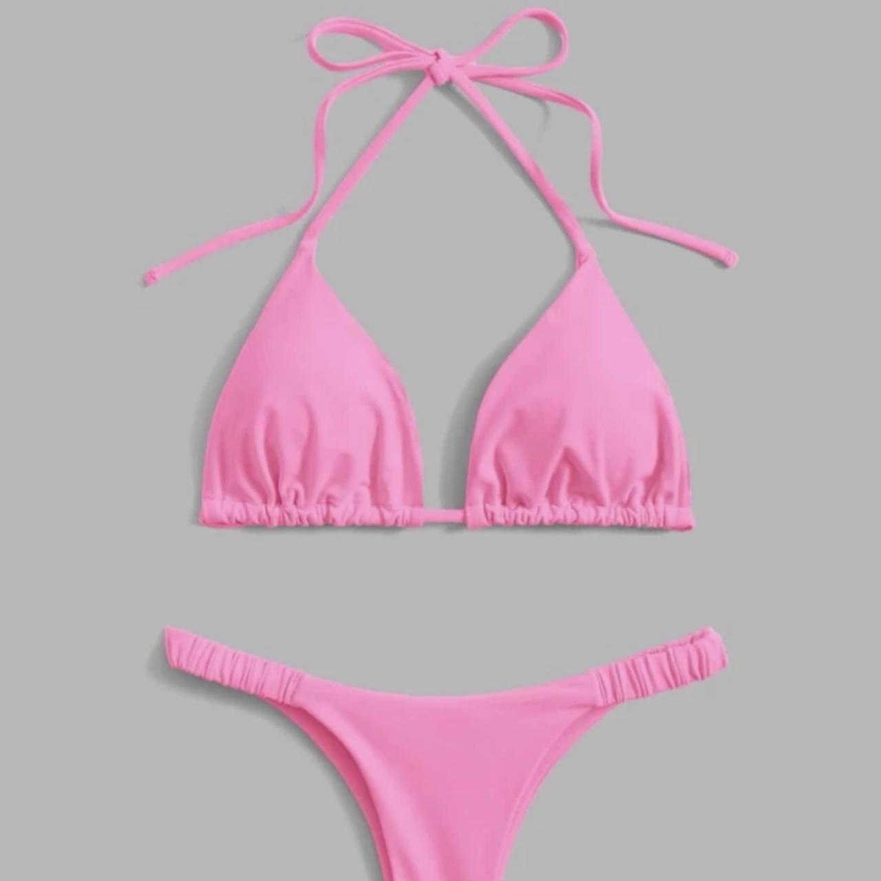SHEIN pink bikini set Size XL, would fit any sizes... - Depop