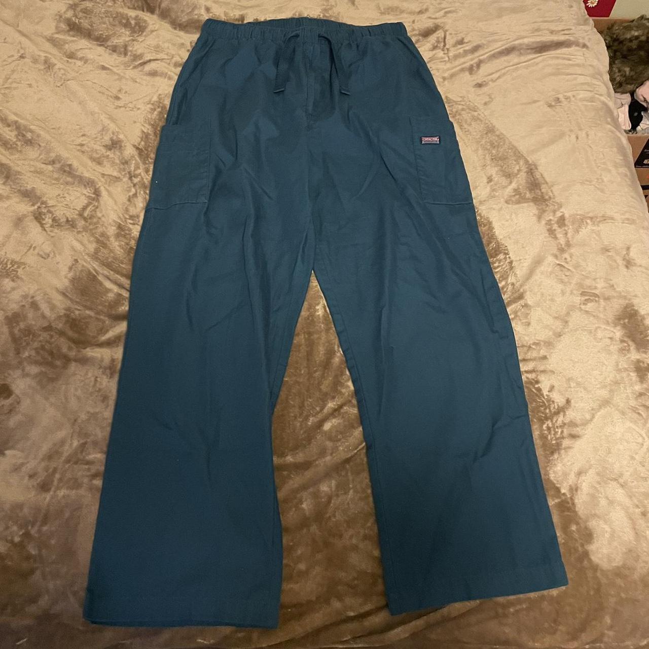 Cherokee Workwear teal scrub pants Size large... - Depop
