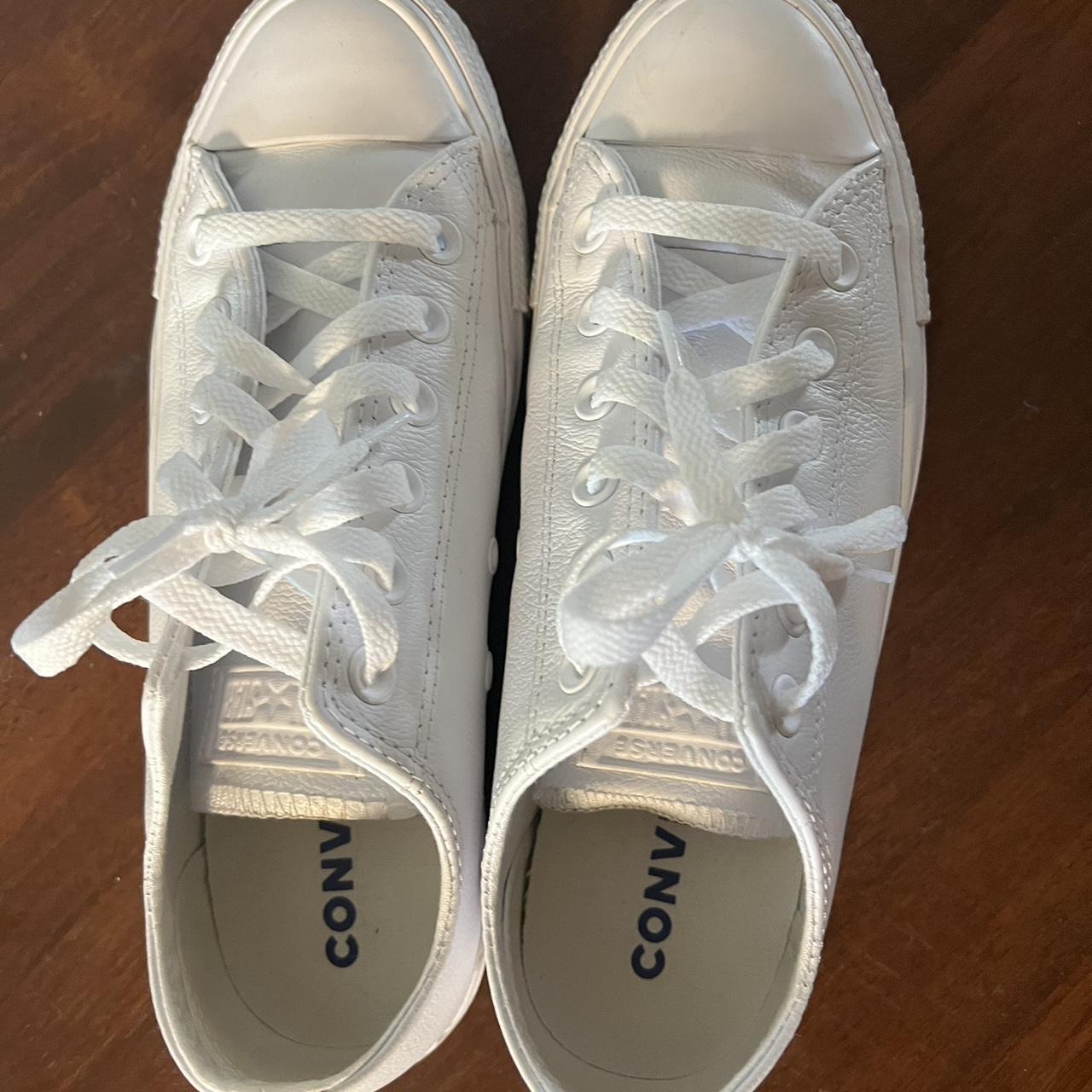 mens white leather converse