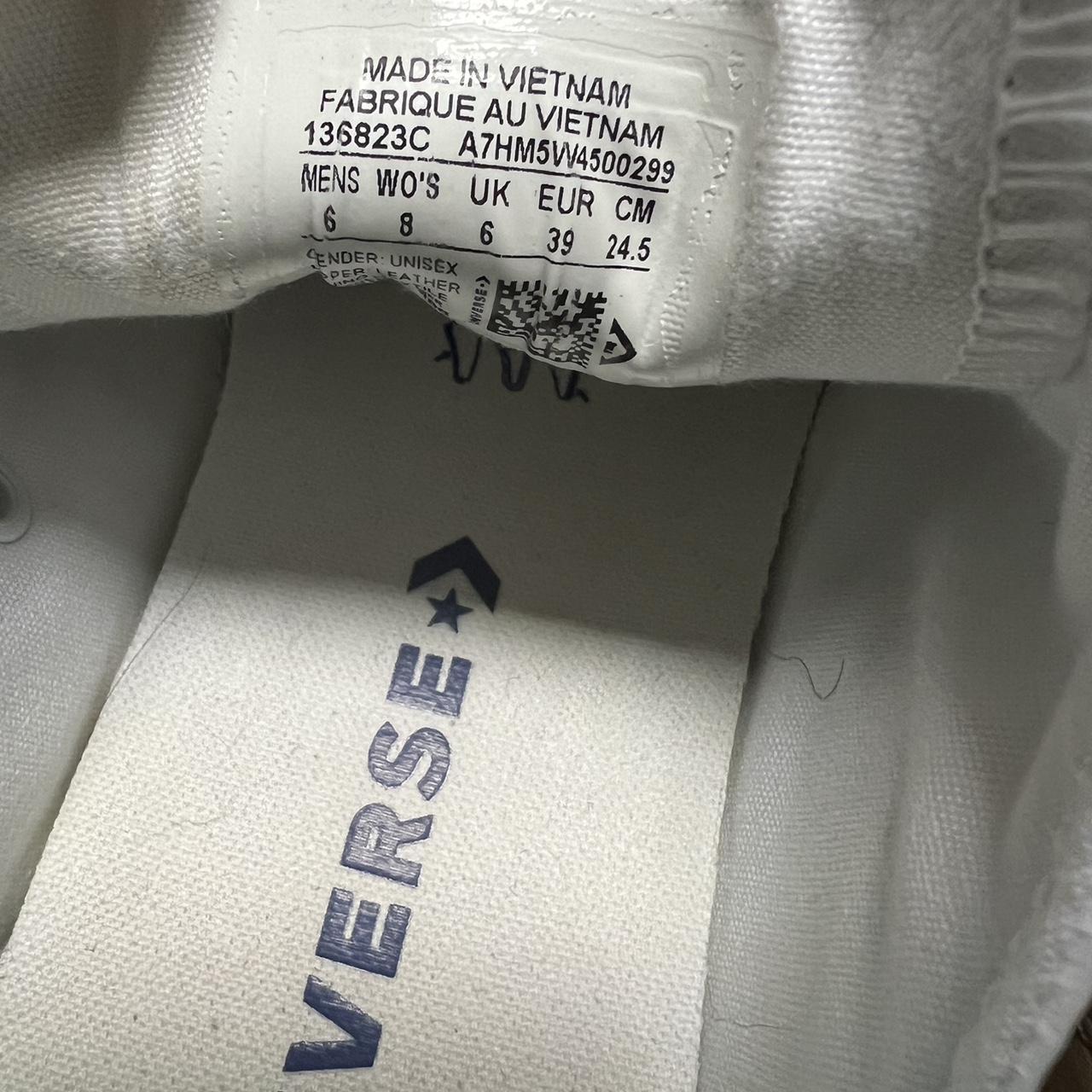 white leather converse size 5