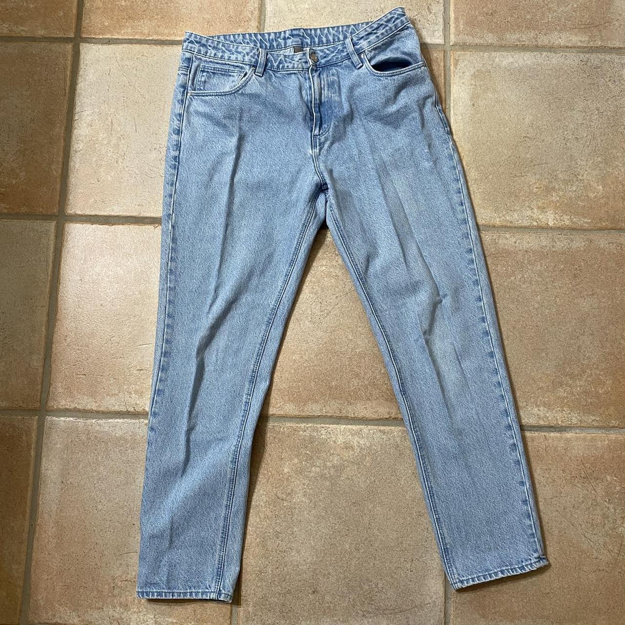 asos straight blue jeans size 34 x 34 no tears or... - Depop