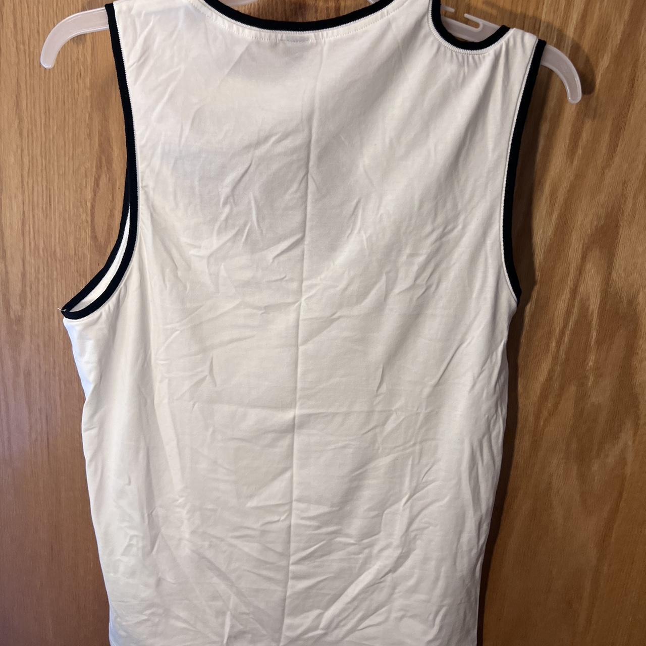 SHEIN Men's White and Black Vest | Depop