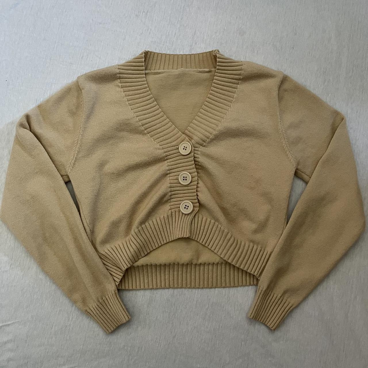 Yesstyle Cropped Long Sleeve Cardigan Fits Size... Depop