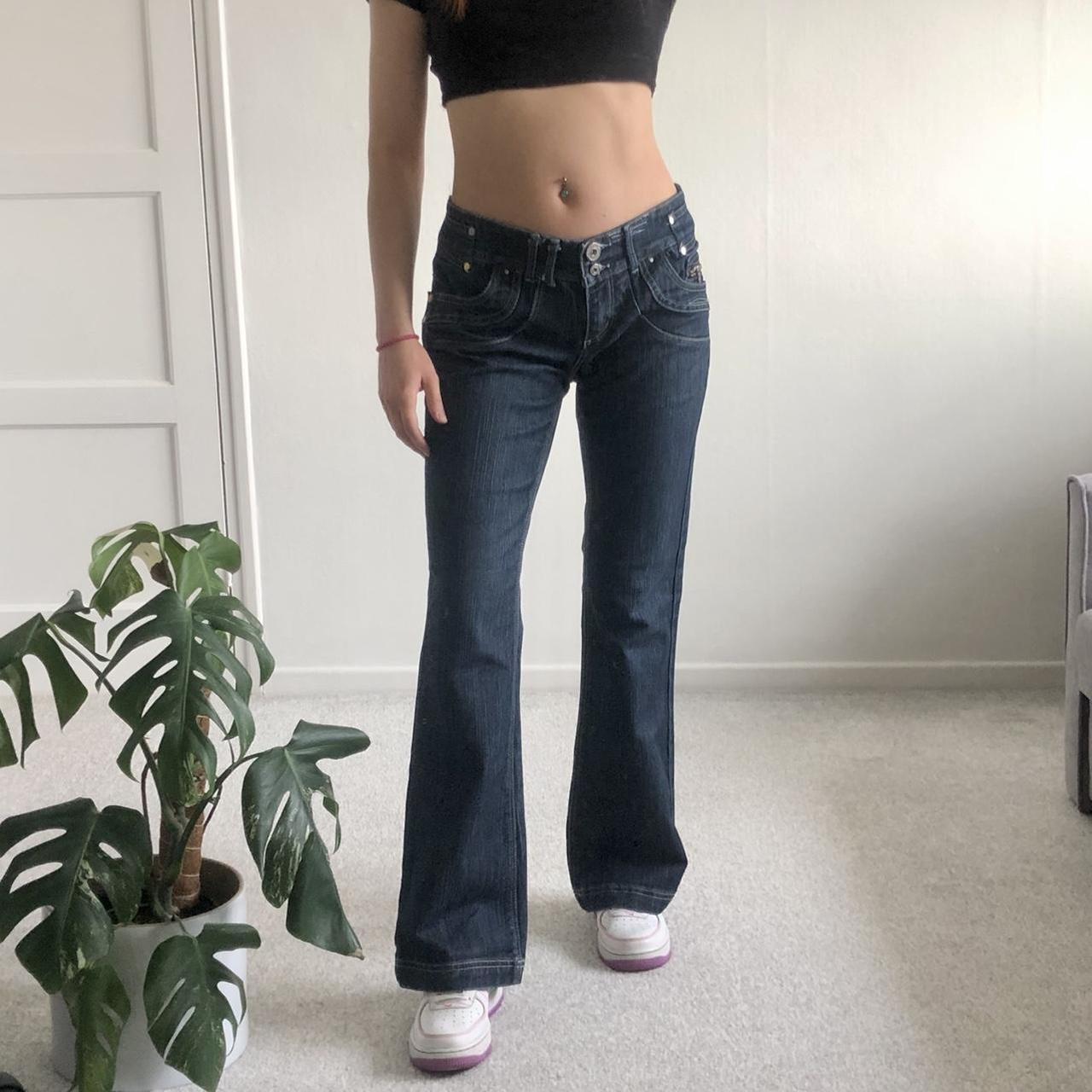 River Island Women's Blue and Navy Jeans | Depop