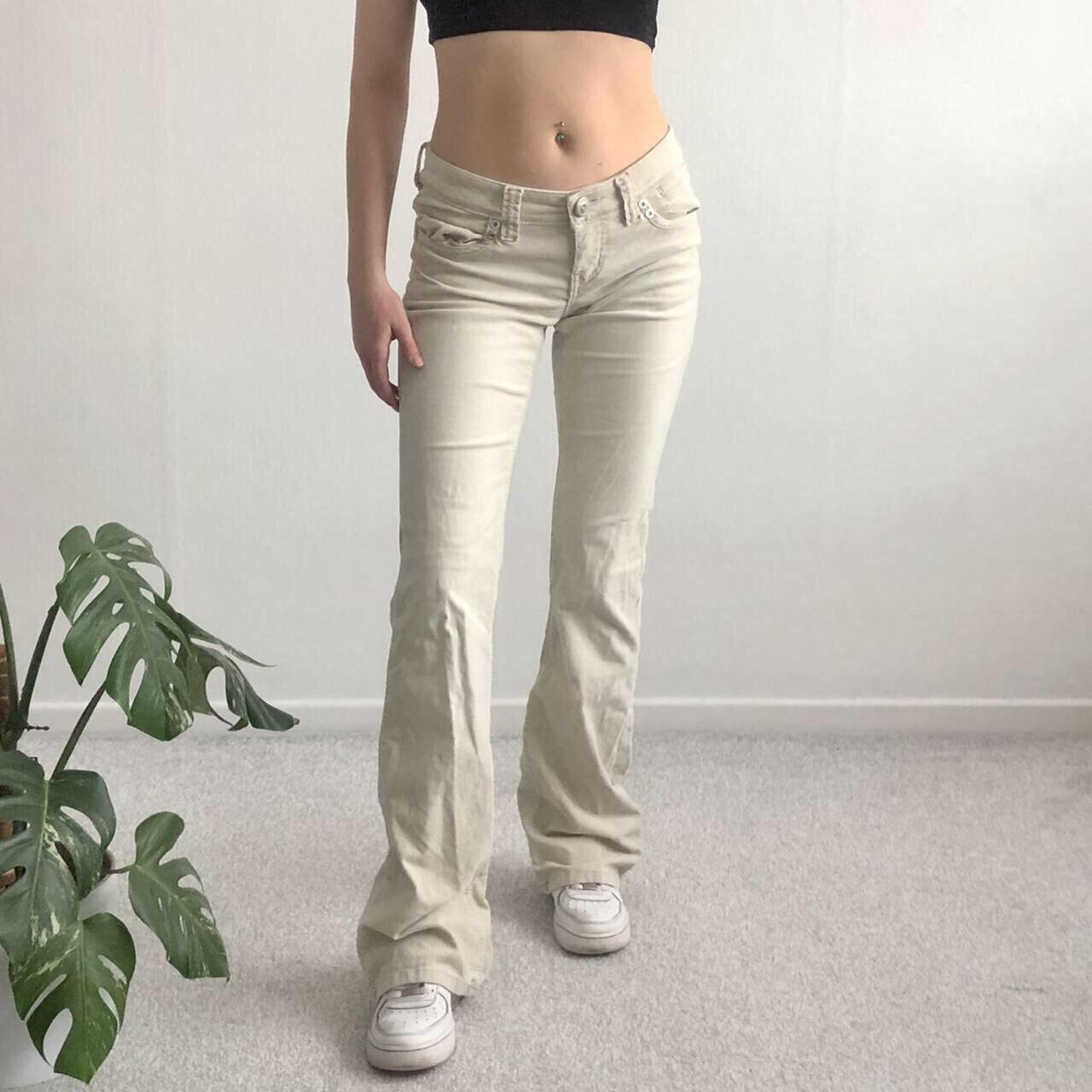 Women's Cream Jeans Depop